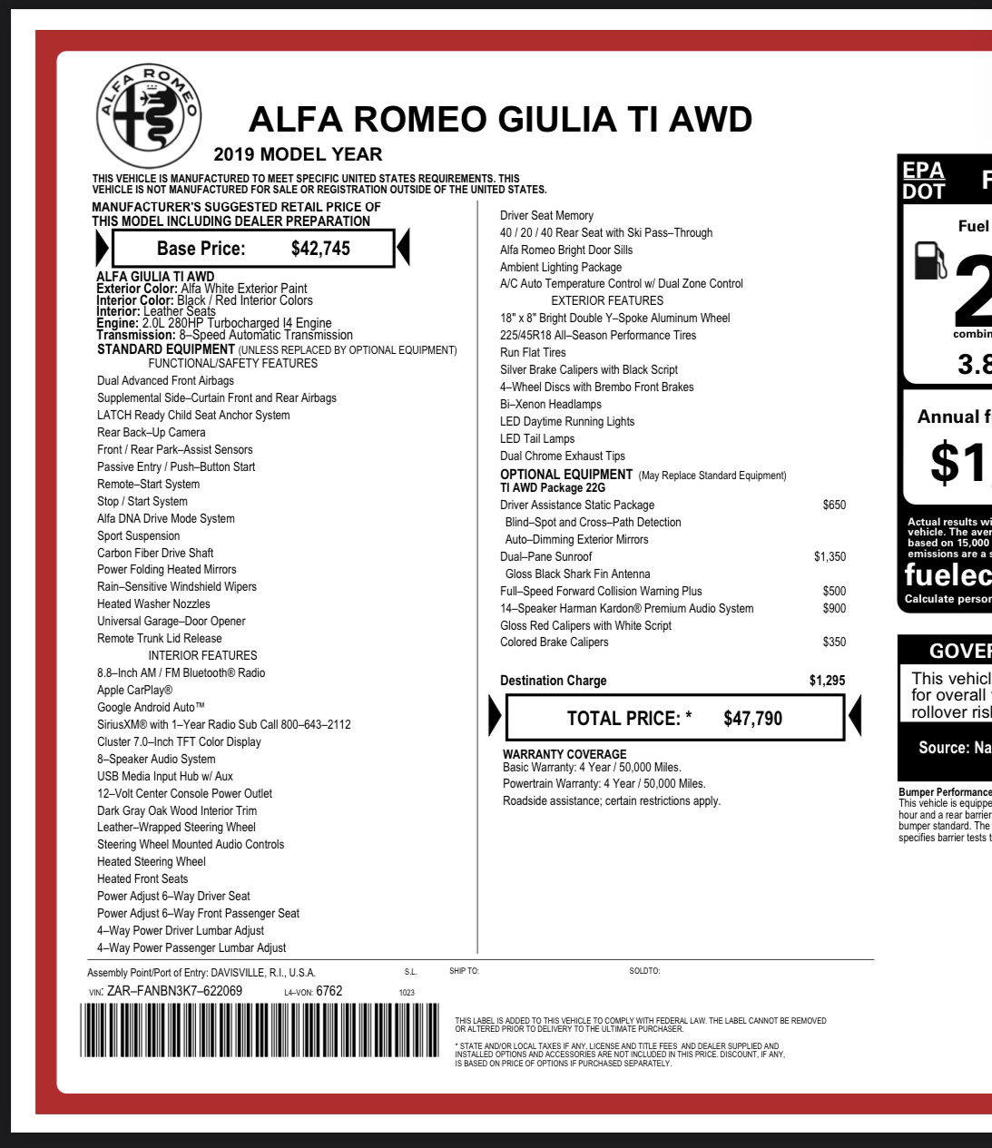 2019 Alfa Romeo Giulia - photo 3